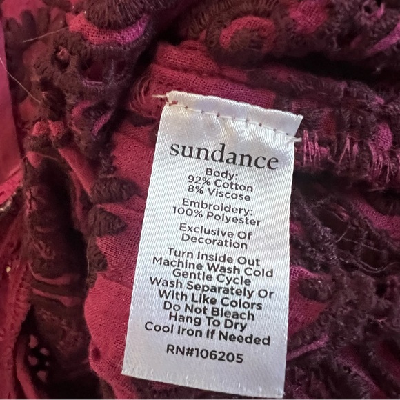 Sundance Tales of Time purple embroidered blouse - Picture 12 of 12